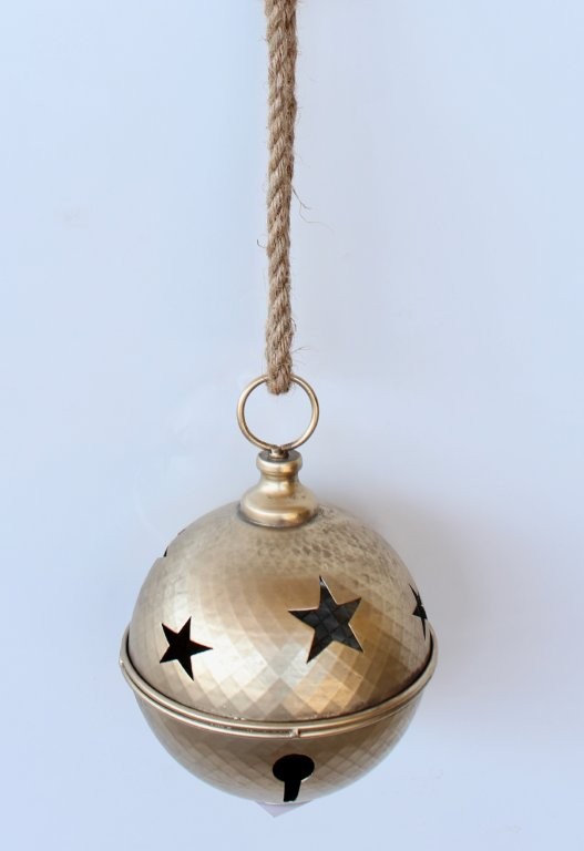 Large Gold Hanging Led Metal Bell